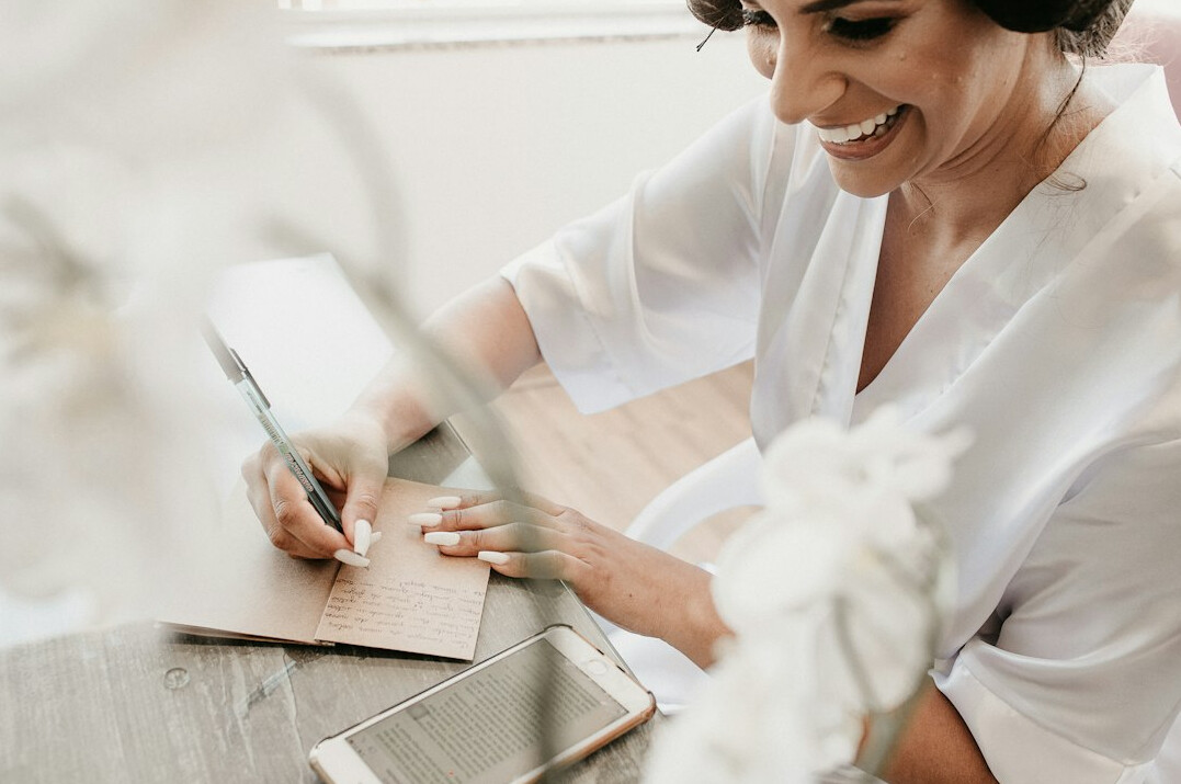 woman reviewing budget