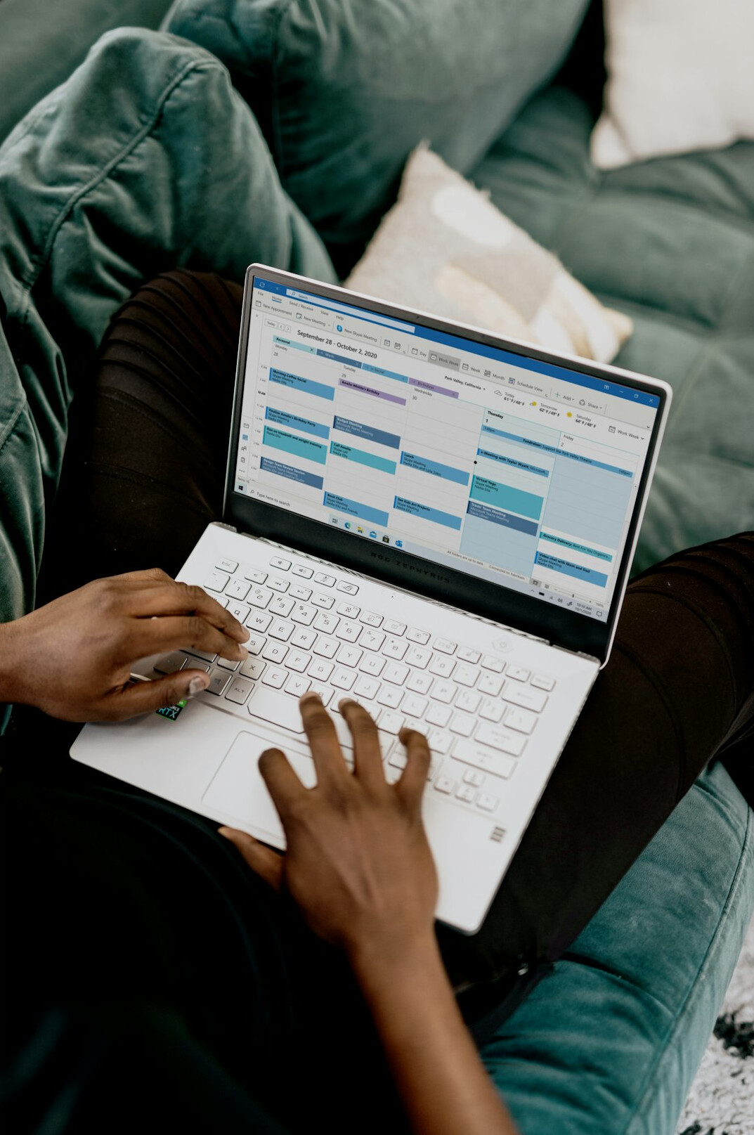 person reviewing budget spreadsheet